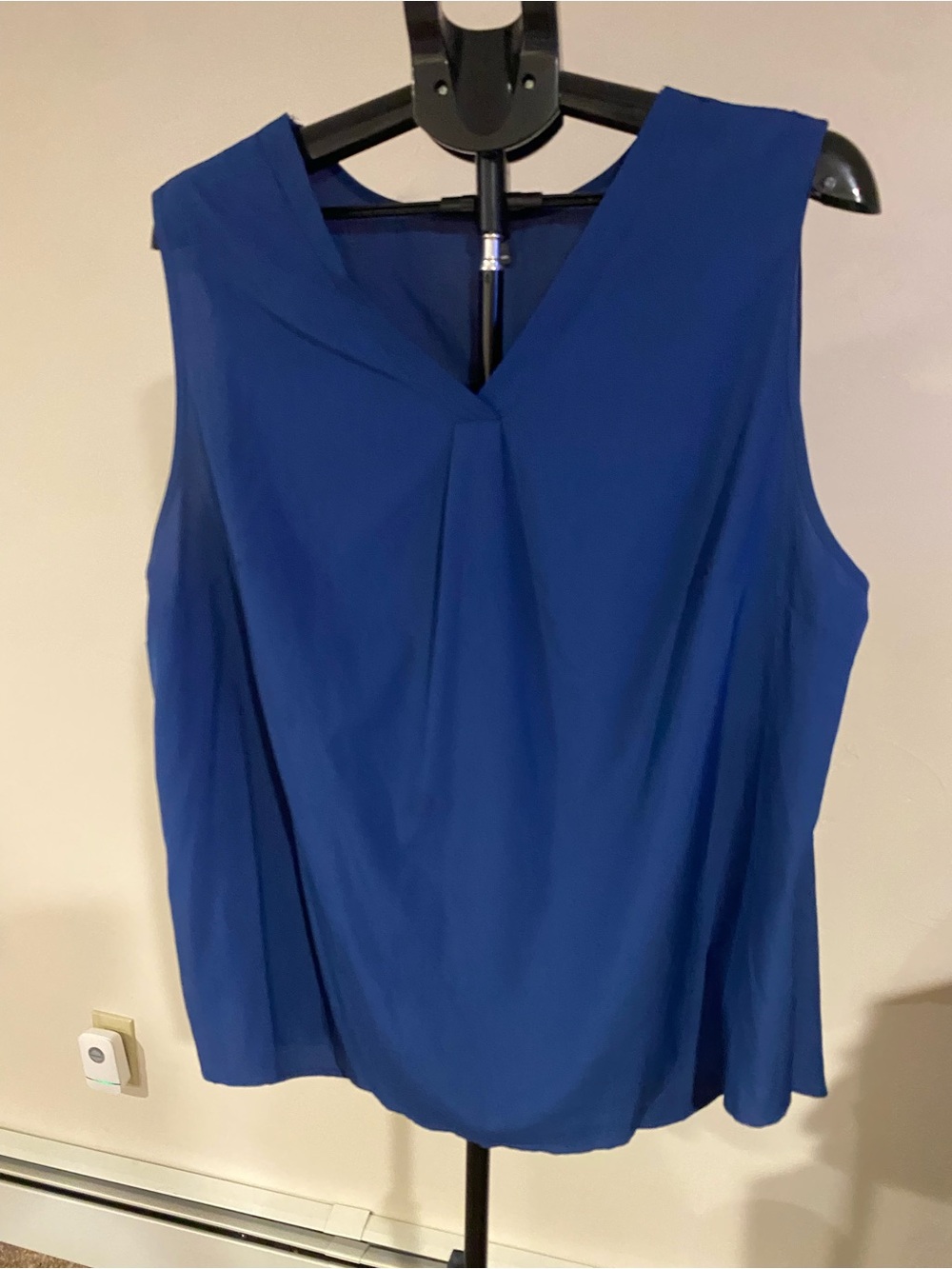 SHEIN Royal Blue Sleeveless V-Neck Pleat Camisole